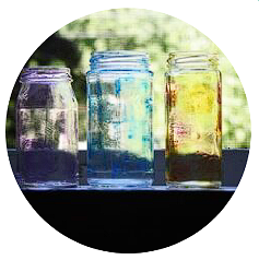 Painting on Jars with Glass Stain