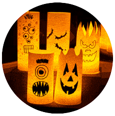 Paper Halloween Luminaries