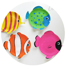 Paper Plate Tropical Fish