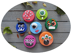 Plastic Lid Monsters