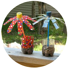 Plastic Water Bottle Flowers