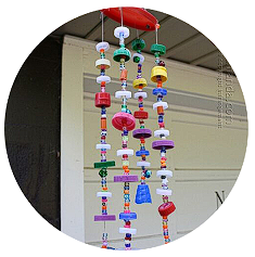 Recycled Plastic Lid Windchime